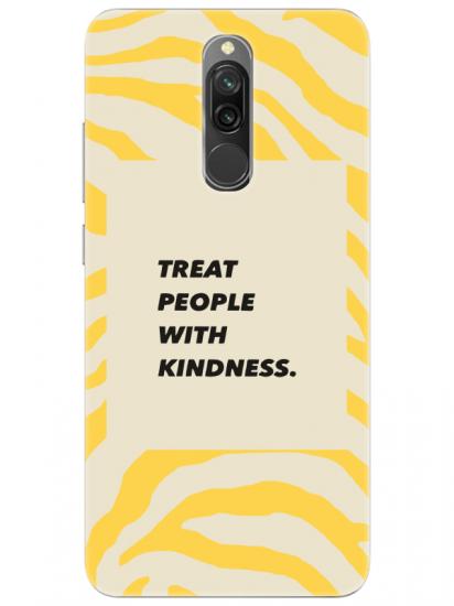 Redmi 8 Zebra Motto Sarı Telefon Kılıfı