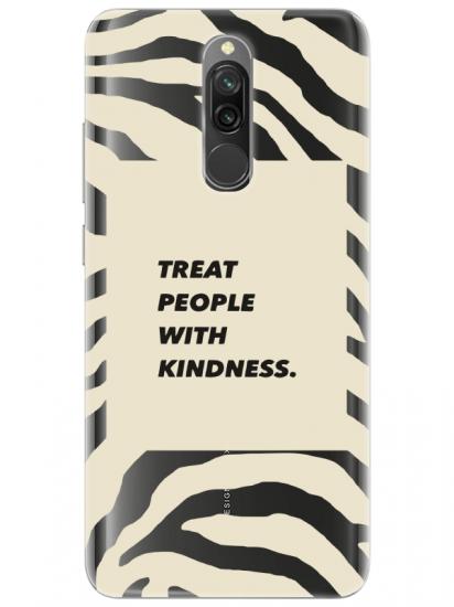 Redmi 8 Zebra Motto Şeffaf Telefon Kılıfı