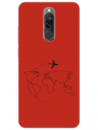 Redmi 8Face Art Kırmızı Telefon Kılıfı