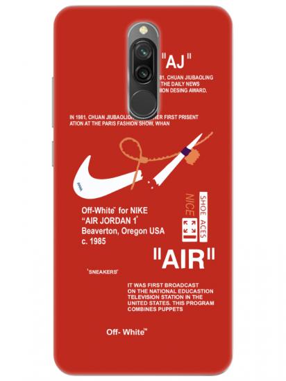 Redmi 8 Nike Air Kırmızı Telefon Kılıfı