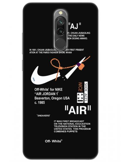 Redmi 8 Nike Air Siyah Telefon Kılıfı