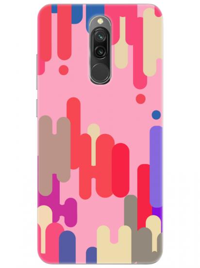 Redmi 8 Pop Art Pembe Telefon Kılıfı