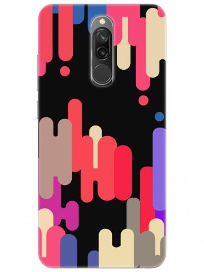 Redmi 8 Pop Art Siyah Telefon Kılıfı