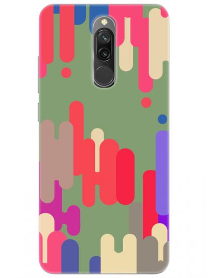 Redmi 8 Pop Art Yeşil Telefon Kılıfı