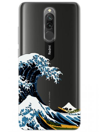 Redmi 8 Kanagawa Şeffaf Telefon Kılıfı