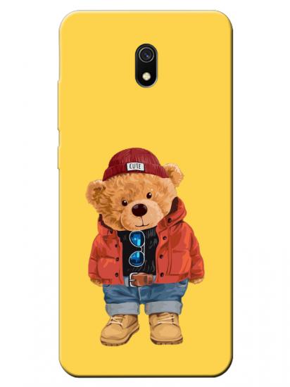 Redmi 8A Teddy Bear Sarı Telefon Kılıfı