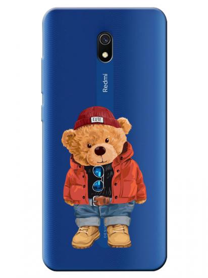 Redmi 8A Teddy Bear Şeffaf Telefon Kılıfı