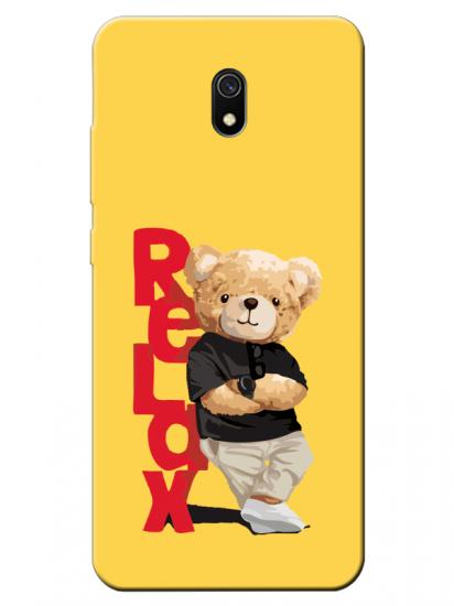 Redmi 8A Teddy Bear Relax Sarı Telefon Kılıfı