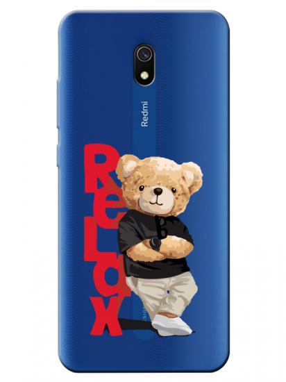 Redmi 8A Teddy Bear Relax Şeffaf Telefon Kılıfı