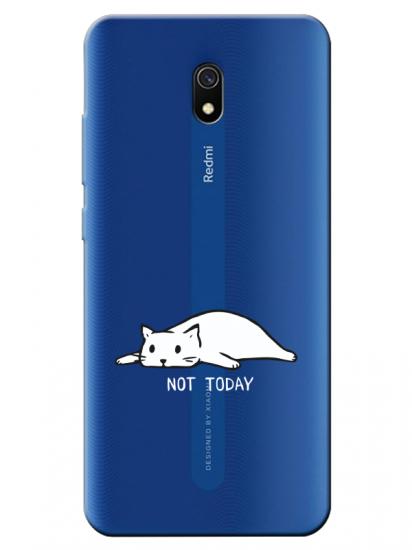 Redmi 8A Not Today Kedi Şeffaf Telefon Kılıfı