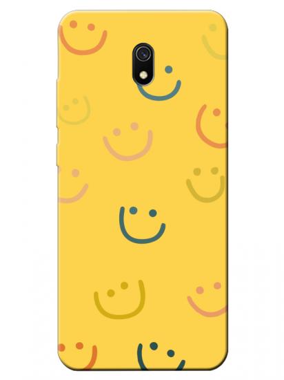 Redmi 8A Emoji Gülen Yüz Sarı Telefon Kılıfı