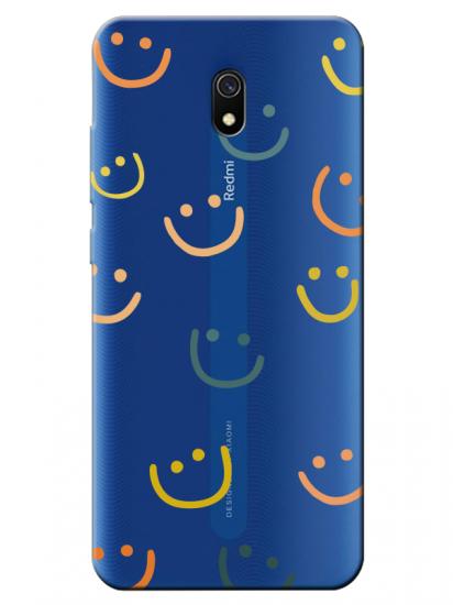 Redmi 8A Emoji Gülen Yüz Şeffaf Telefon Kılıfı