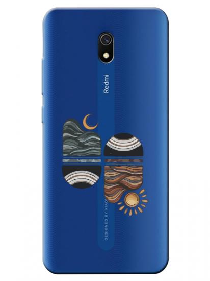 Redmi 8A Sunset Wave Şeffaf Telefon Kılıfı