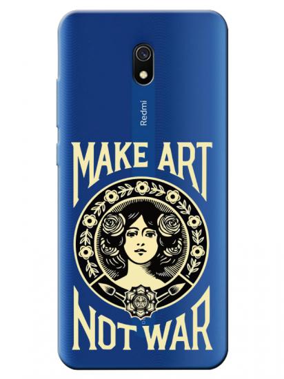 Redmi 8A Make Art Not War Şeffaf Telefon Kılıfı