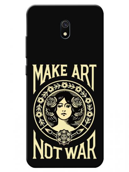 Redmi 8A Make Art Not War Siyah Telefon Kılıfı