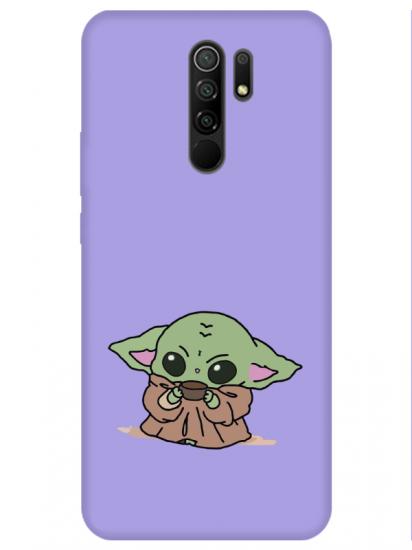 Redmi 9 Baby Yoda Lila Telefon Kılıfı