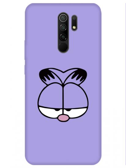 Redmi 9 Garfield Lila Telefon Kılıfı