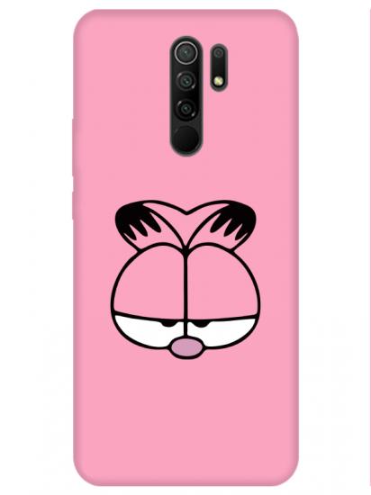 Redmi 9 Garfield Pembe Telefon Kılıfı