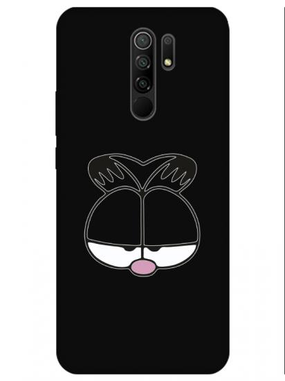 Redmi 9 Garfield Siyah Telefon Kılıfı