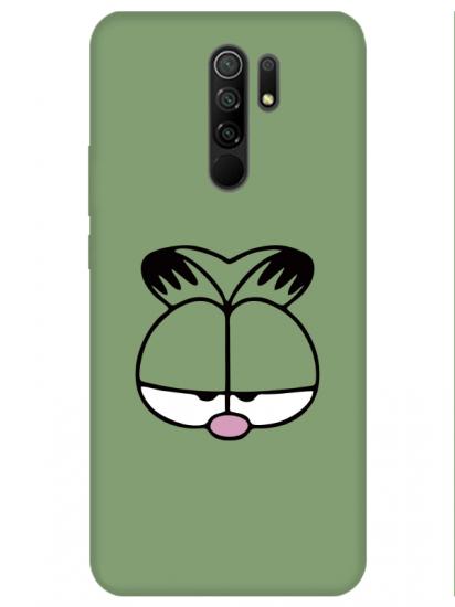 Redmi 9 Garfield Yeşil Telefon Kılıfı