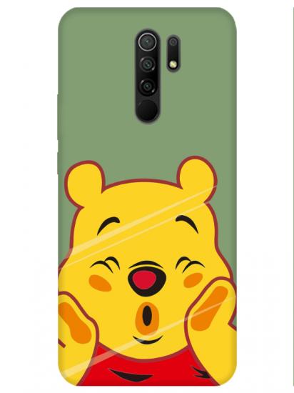 Redmi 9 Winnie The Pooh Yeşil Telefon Kılıfı