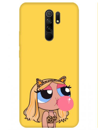 Redmi 9 Powerpuff Girls Sarı Telefon Kılıfı