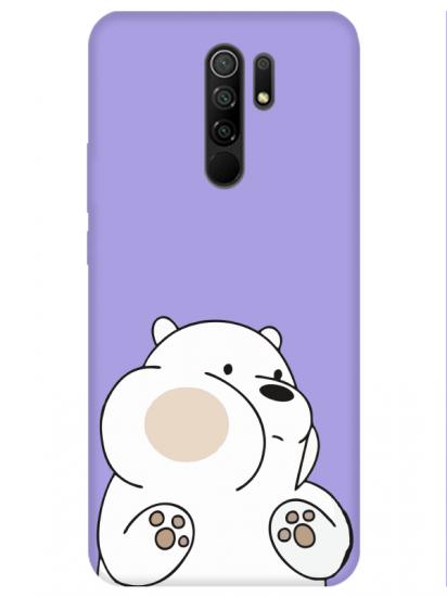 Redmi 9 Panda Lila Telefon Kılıfı