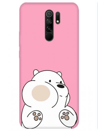 Redmi 9 Panda Pembe Telefon Kılıfı