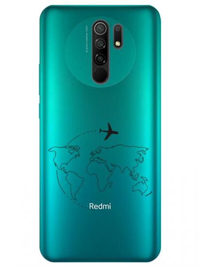 Redmi 9Face Art Şeffaf Telefon Kılıfı