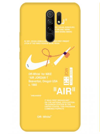 Redmi 9 Nike Air Sarı Telefon Kılıfı