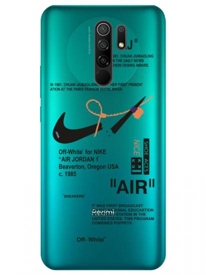 Redmi 9 Nike Air Şeffaf Telefon Kılıfı