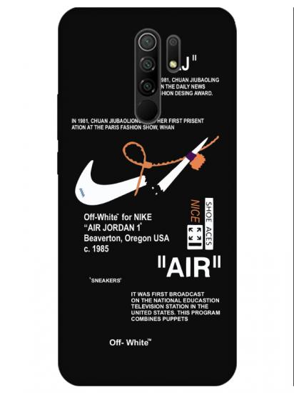 Redmi 9 Nike Air Siyah Telefon Kılıfı