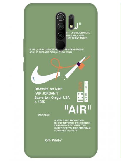 Redmi 9 Nike Air Yeşil Telefon Kılıfı