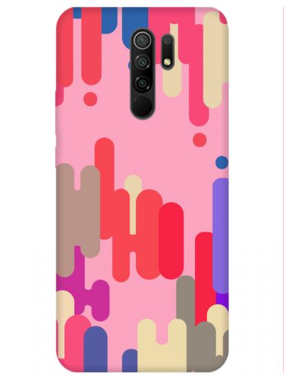 Redmi 9 Pop Art Pembe Telefon Kılıfı