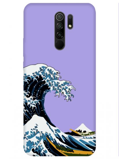 Redmi 9 Kanagawa Lila Telefon Kılıfı