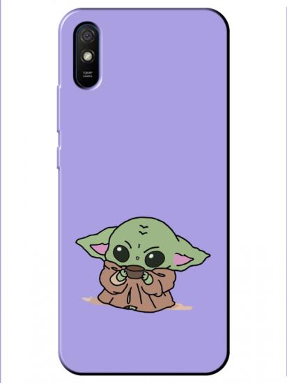 Redmi 9A Baby Yoda Lila Telefon Kılıfı