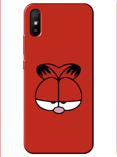 Redmi 9A Garfield Kırmızı Telefon Kılıfı