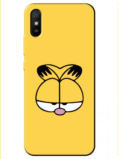 Redmi 9A Garfield Sarı Telefon Kılıfı