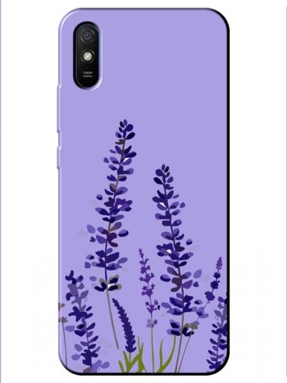 Redmi 9A Lavanta Desenli Lila Telefon Kılıfı