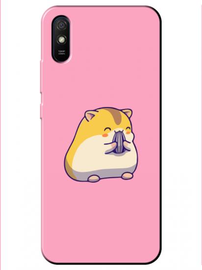 Redmi 9A Sevimli Hamster Pembe Telefon Kılıfı