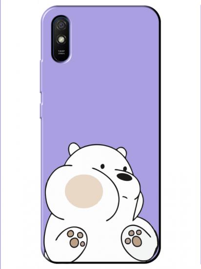 Redmi 9A Panda Lila Telefon Kılıfı