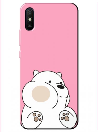 Redmi 9A Panda Pembe Telefon Kılıfı