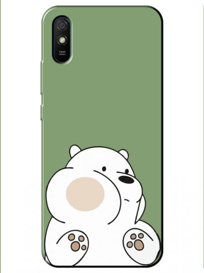 Redmi 9A Panda Yeşil Telefon Kılıfı