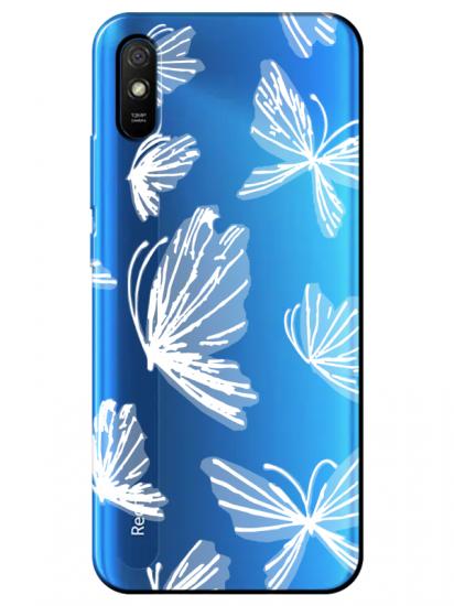 Redmi 9A Kelebek Şeffaf Telefon Kılıfı