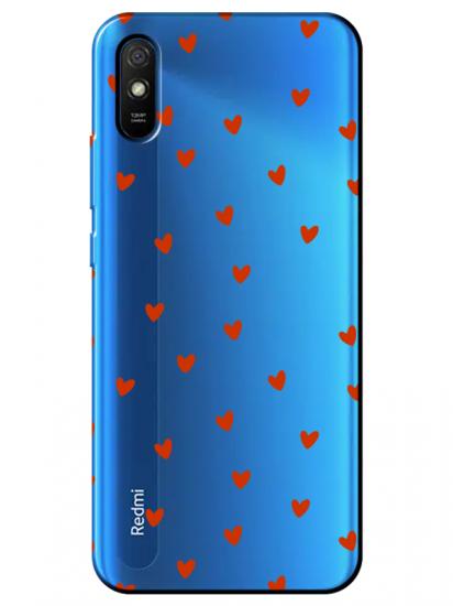 Redmi 9A Minik Kalpler Şeffaf Telefon Kılıfı