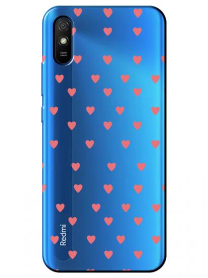 Redmi 9A Minik Kalpler Şeffaf Telefon Kılıfı