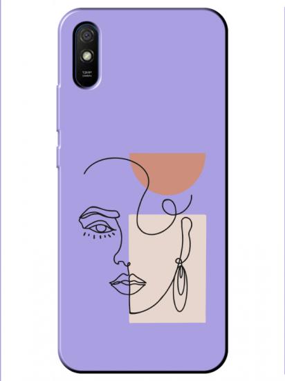 Redmi 9A Women Art Lila Telefon Kılıfı