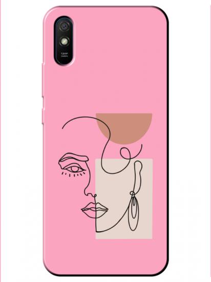 Redmi 9A Women Art Pembe Telefon Kılıfı