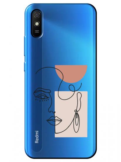 Redmi 9A Women Art Şeffaf Telefon Kılıfı