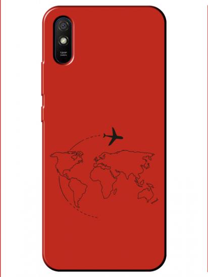 Redmi 9AFace Art Kırmızı Telefon Kılıfı